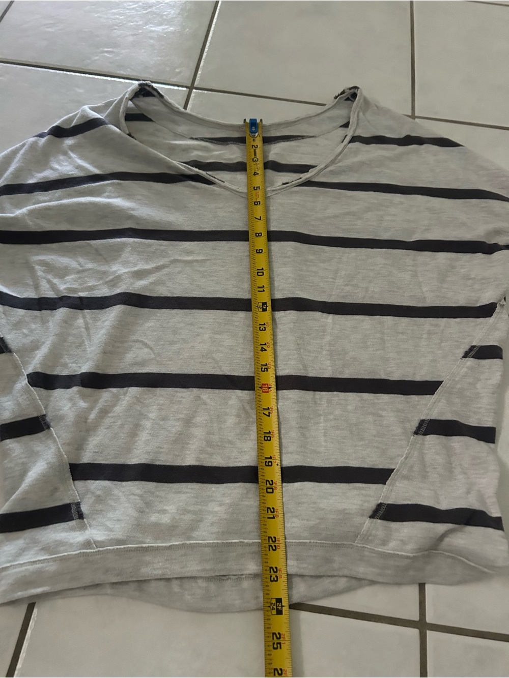 Urban Outfitters Gray Striped V-Neck Pullover - Picture 5 of 7